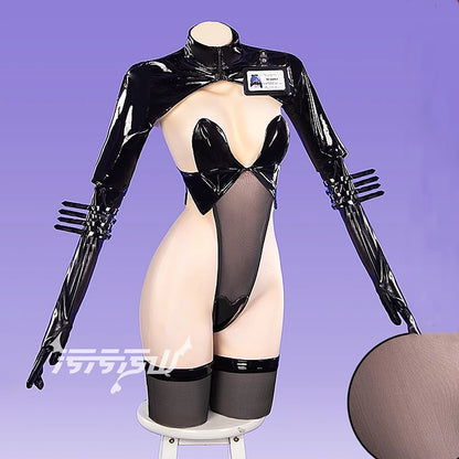 アズールレーン モガドールナースコスプレ セクシーエナメルナース風超ハイレグレオタードコスプレ6点セット【汚汚汚山】