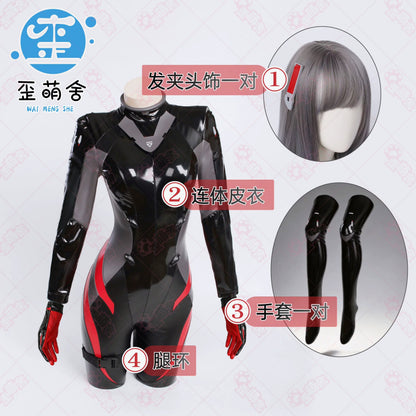 ブルーアーカイブ 調月リオ 臨戦スキン コスプレ 歪萌舎 エナメル ボディスーツ 全身