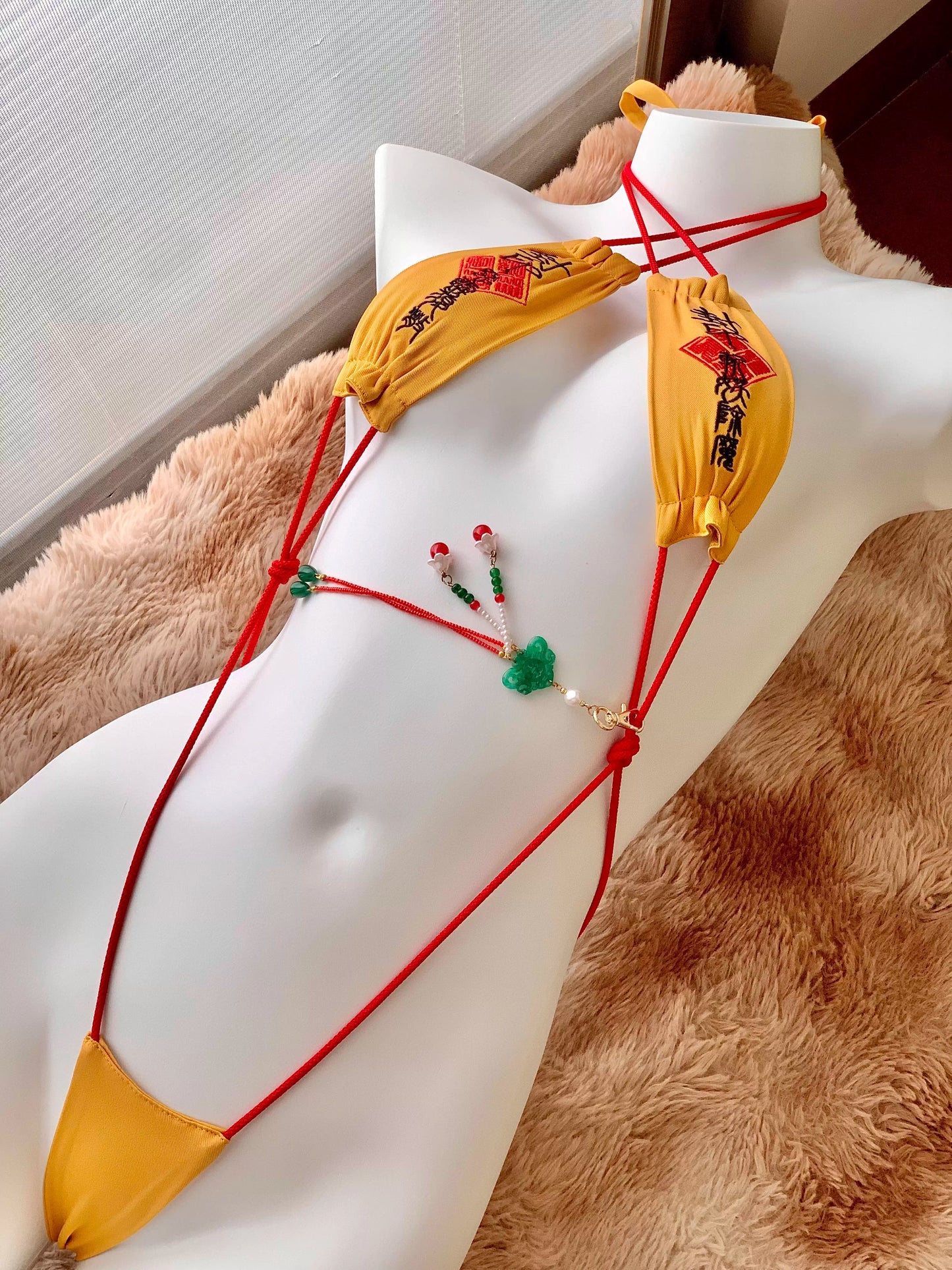 セクシーな封印マイクロビキニレオタード 極小ビキニコスプレ【エビスタジオ】