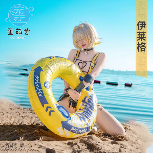 NIKKE ニケエレグ水着風セクシーエナメルレオタードコスプレ【歪萌舍】