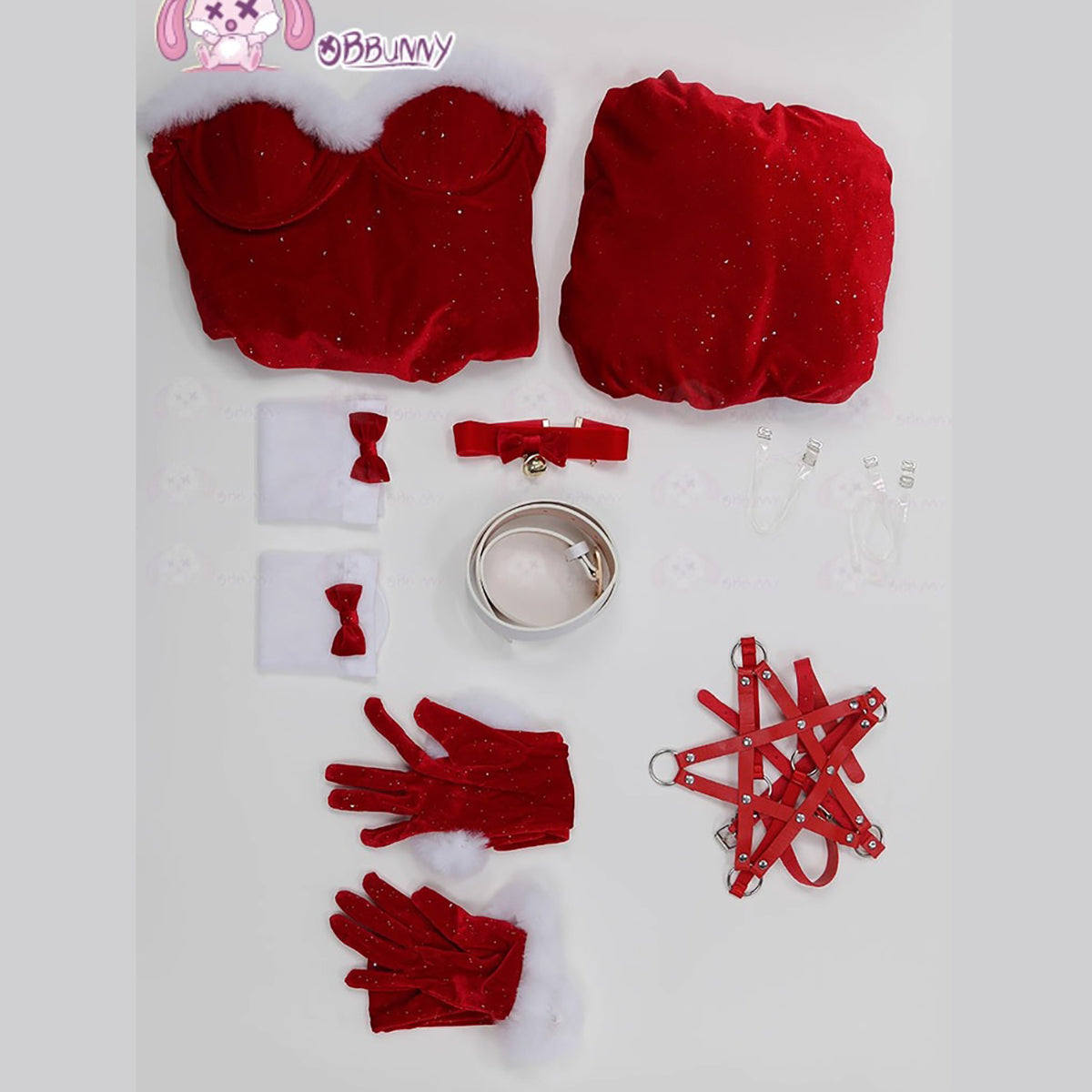 聖なる夜に魔法をかける上品なサンタガールコスプレセット クリスマス魔女コスチューム【Bbunny】