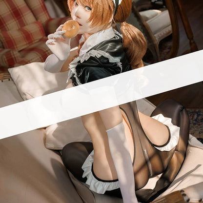 禁断のフロント全開逆メイドコスプレ5点セット ハートニップレス＆Cパンツ付き【得体社】