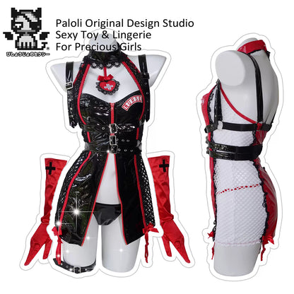 かっこいいハーネス風エナメルダークナースコスプレ【Paloli】