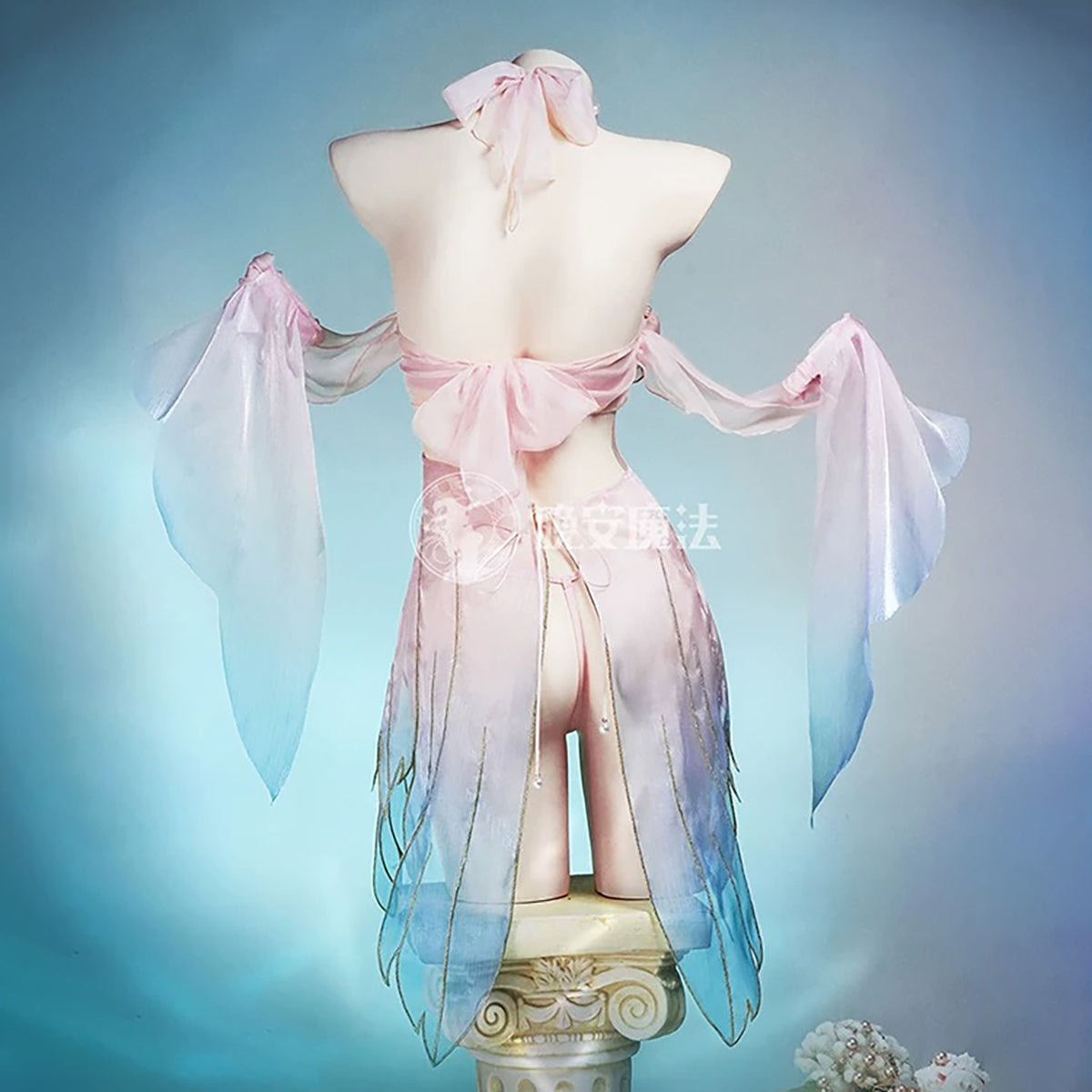 人魚姫の恋 素肌を上品に透かした高級マーメイドランジェリー 貝殻ニップレス【晩安魔法】