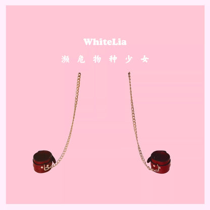 身体のラインを美しく引き立てるレザーボディーハーネス ブラック/ワインレッド【WhiteLia】