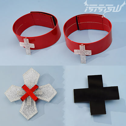 セクシーなサキュバス風エナメルレオタードコスプレセット【汚汚汚山】