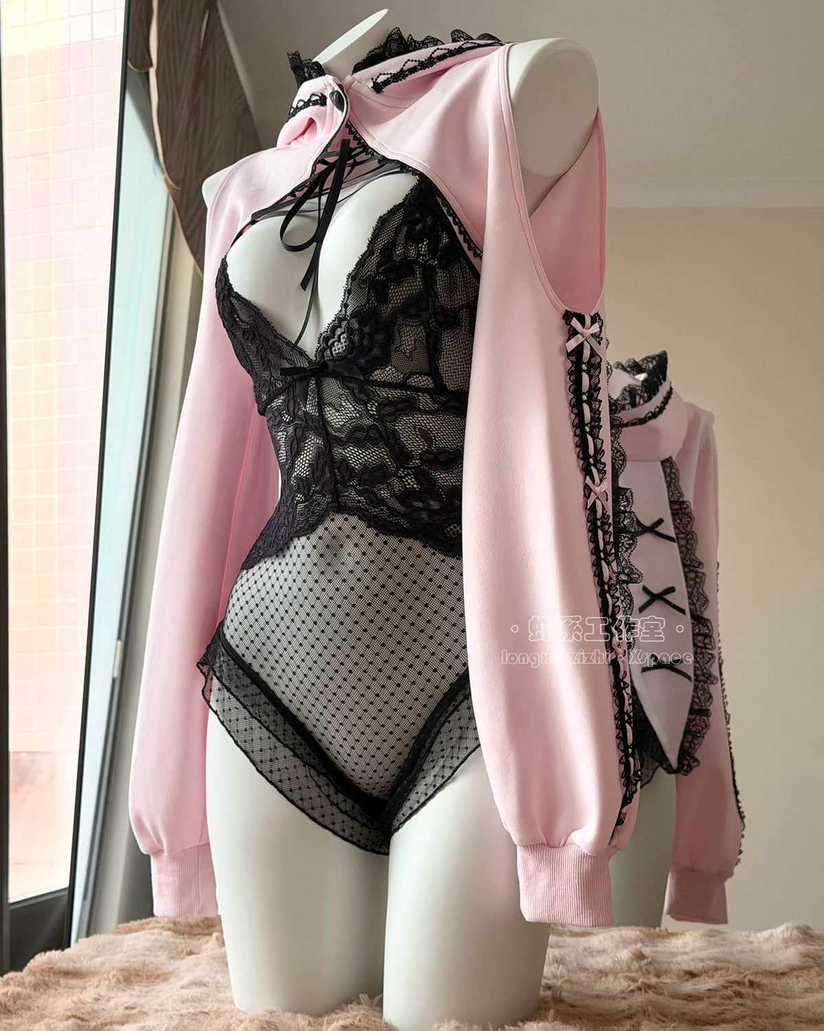 甘くて小悪魔なうさ耳ボレロ付きのサスペンダースカート豪華5点セット【エビスタジオ】