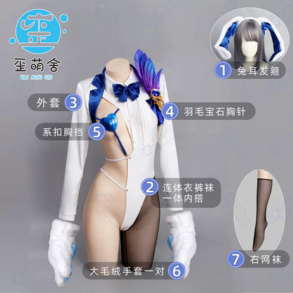 布面積50%の狂気！ブラウンダスト2 ダリアン アシンメトリー（半身）バニー衣装【歪萌舍】