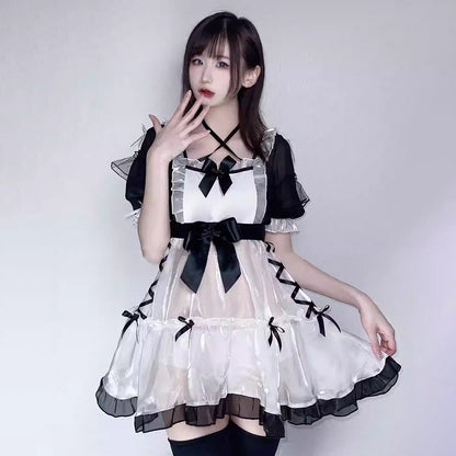 透け感のあるとびきりキュートなメイドコスプレ【SEVENTY-THREE】