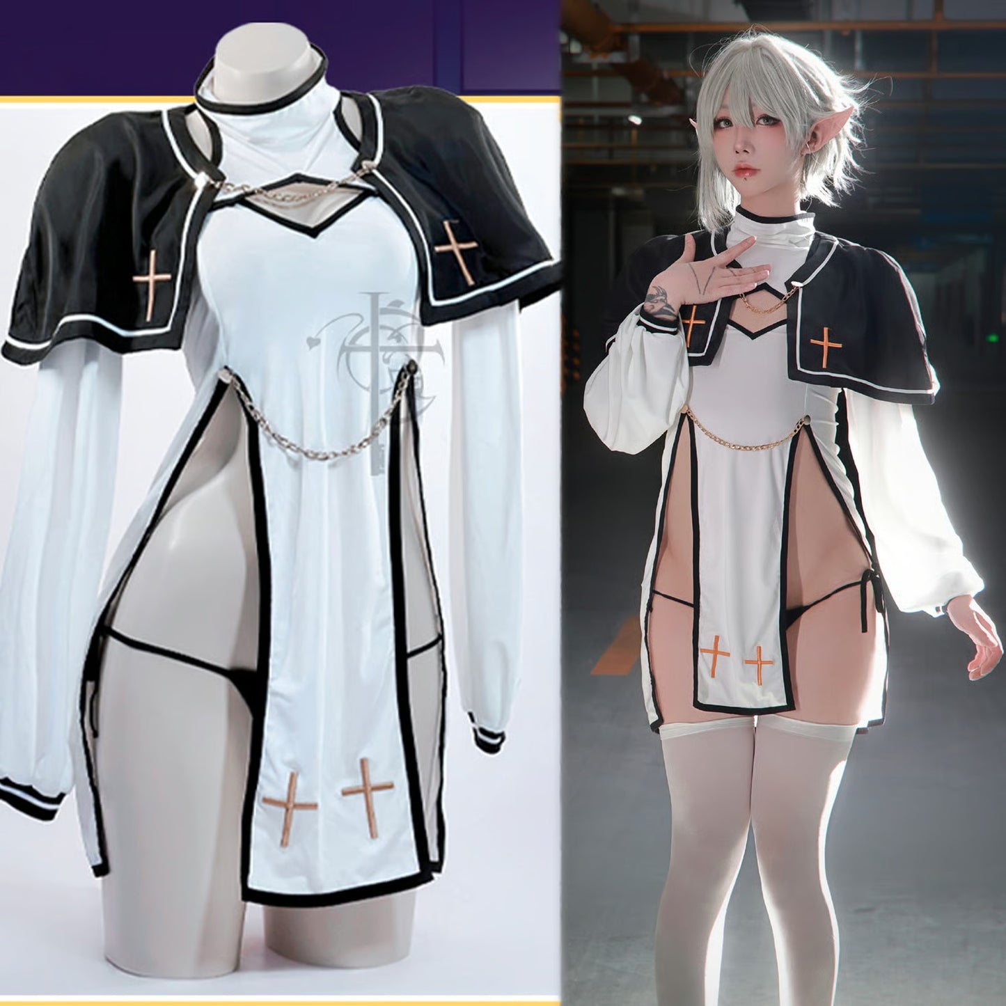 浄罪神官 セクシーセパレートシスターコスプレセット【十六夜工坊】