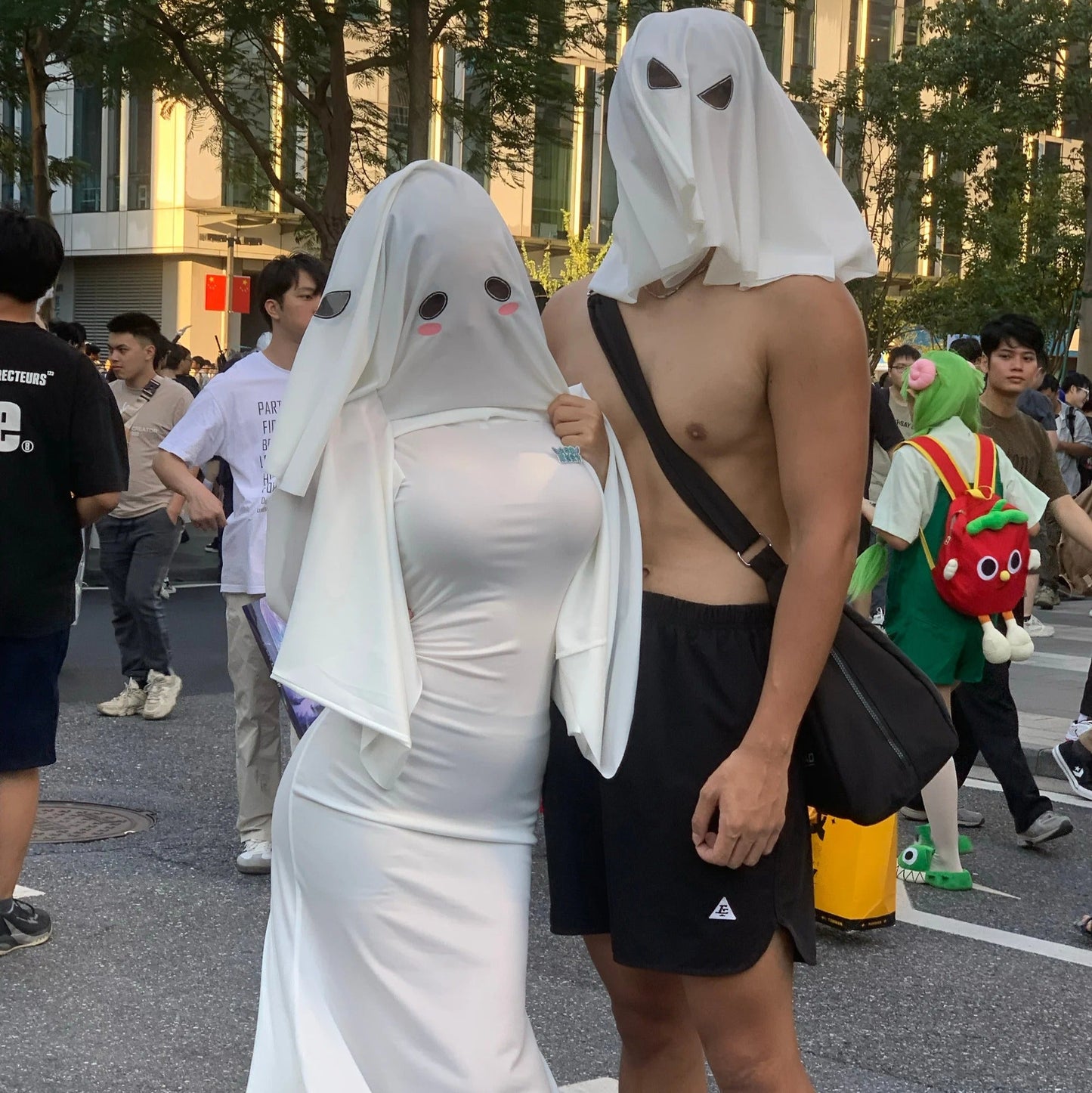 エロい幽霊娘タイトワンピースコスプレ 頭巾付き【火華家】