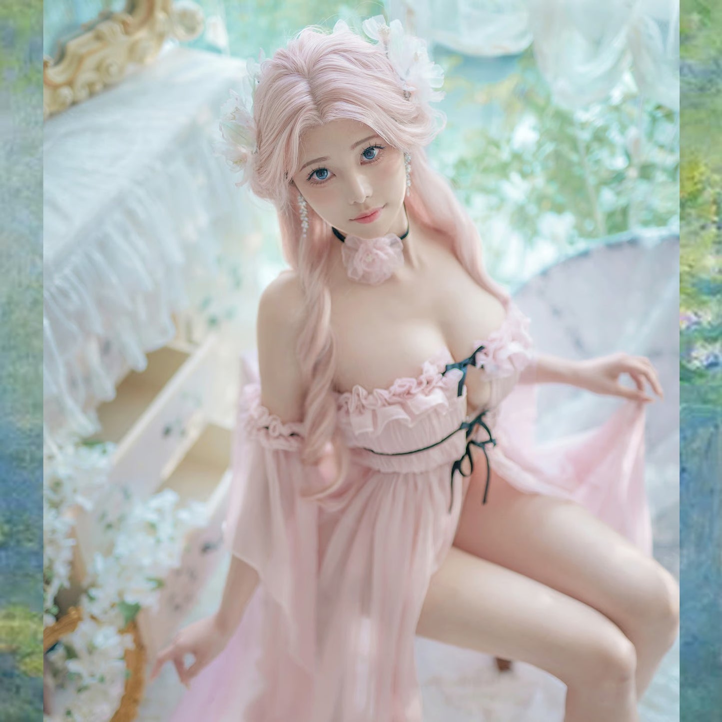 幻想的なフェアリーテールフレンチ高級ランジェリー【晩安魔法】