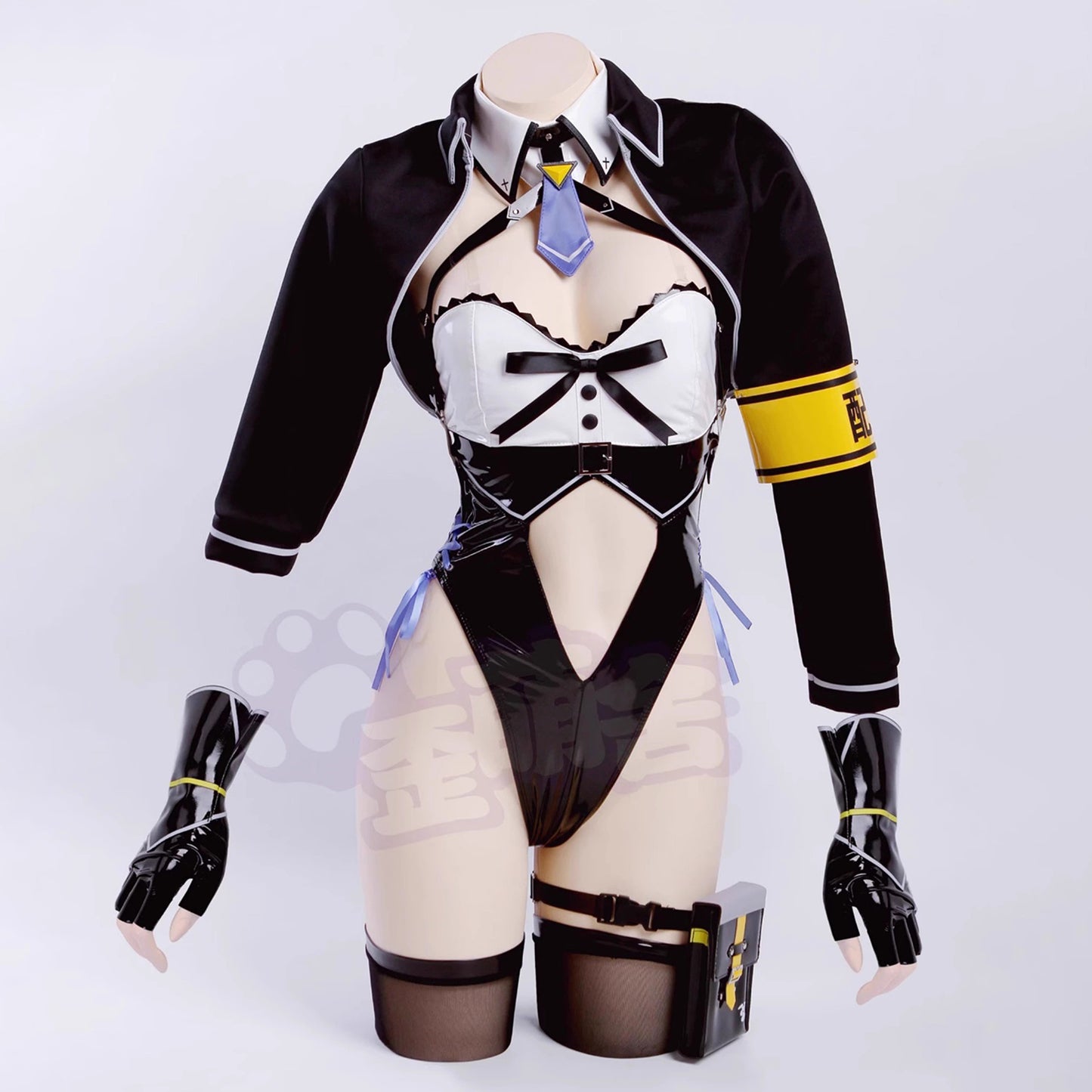 デリバリーバニーガールコスプレ エナメルハイレグレオタードバニー【歪萌舍】