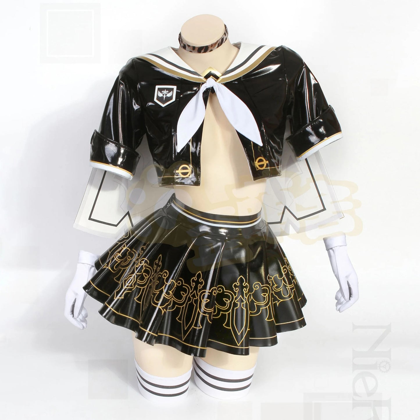 ニーアオートマタ 2B風エナメルアンドロイドJK制服豪華8点フルセット【歪萌舍】