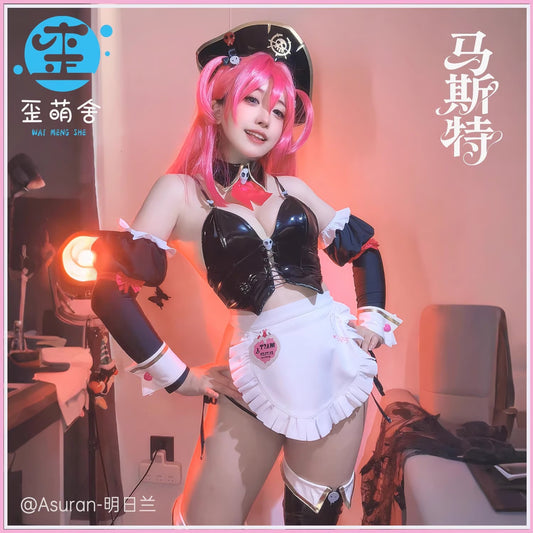 勝利の女神:NIKKE 光沢感のあるマストセクシーエナメルメイドコスプレ【歪萌舍】