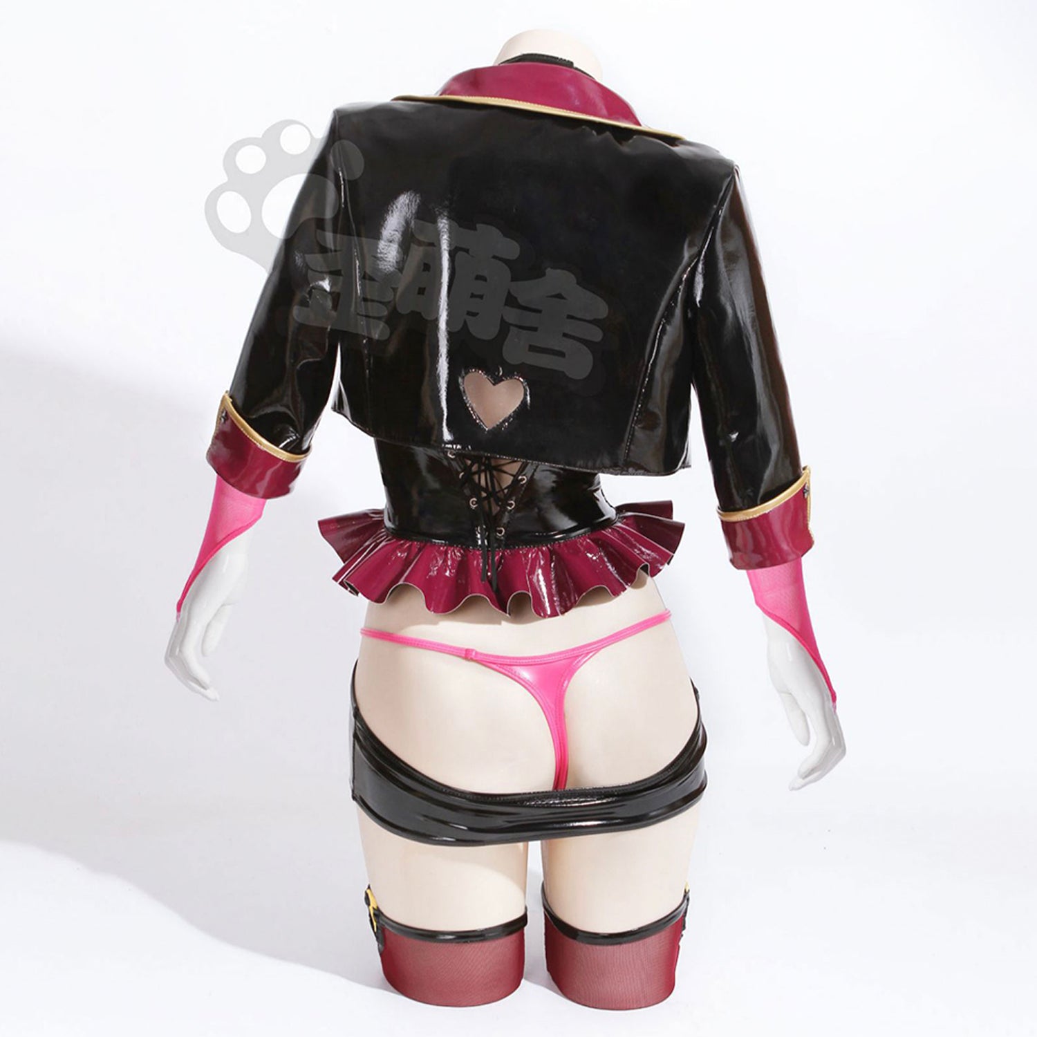 左藤空気 ケガレボシ コスプレ エナメル レオタード 背面 ピンク 白崎心春